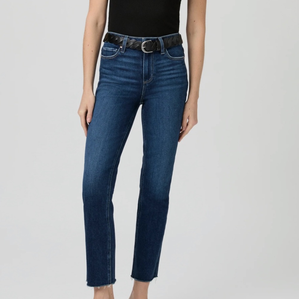 PAIGE Cindy Straight Jeans with Raw Hem size 28